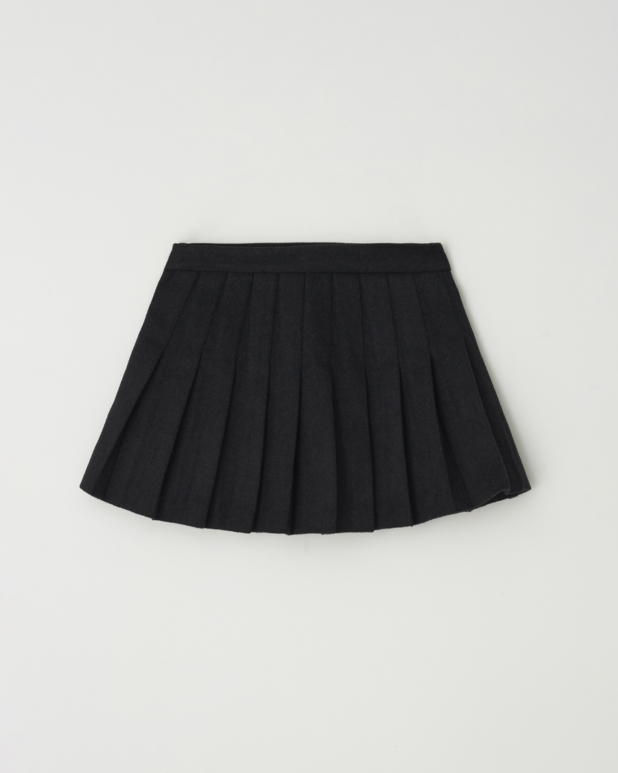 [5TH]Roman pleats skirts(charcoal)
