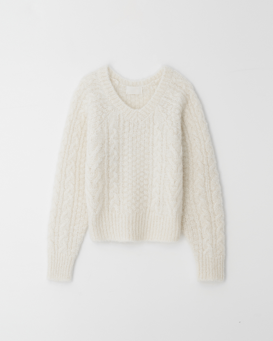 [4TH]Peanuts cable knit(2color)